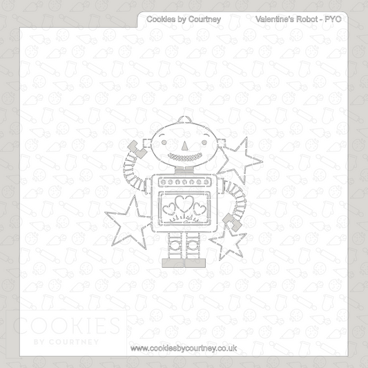 Valentine's Robot - PYO Stencil