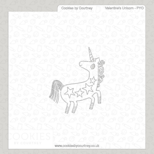 Valentine's Unicorn - PYO Stencil