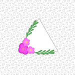 Triangle with Flowers and Leaves