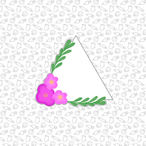 Triangle with Flowers and Leaves