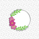 Circle with Flowers and Leaves
